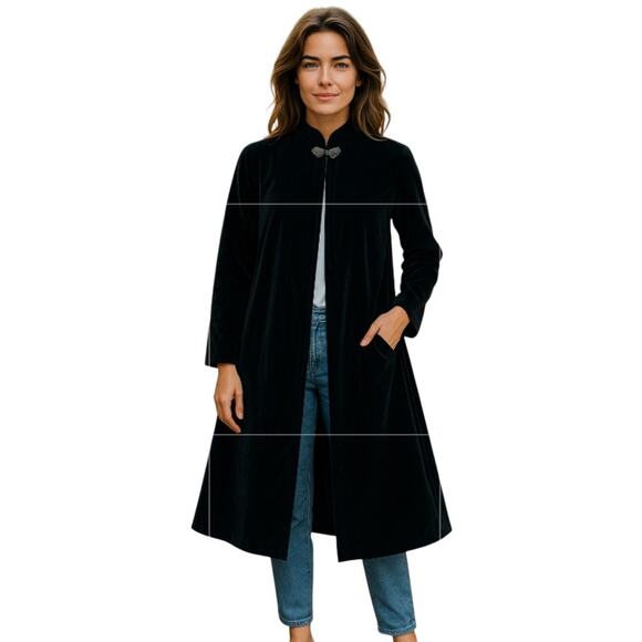 Vintage Prata Women’s Cape Halloween Velvet Swing Coat Size Small - Picture 2 of 14